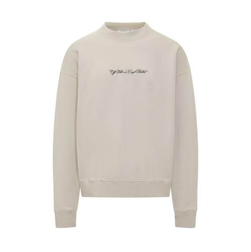 Off-White 男士 SS26 卫衣 Script Arrow 滑板圆领