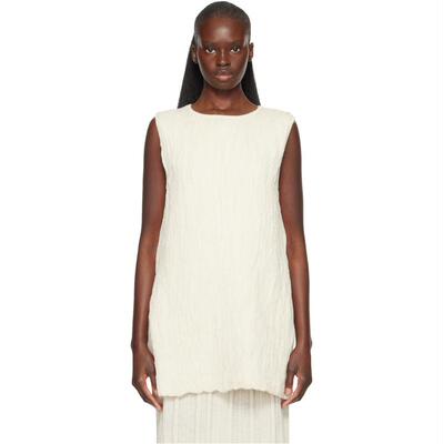 Lauren Manoogian 女士 背心 灰白色 Gauze Apron Shell