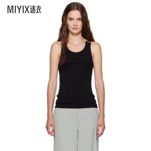 Jean Paul Gaultier高缇耶 女款黑色 Overall Buckles Ribbed 背