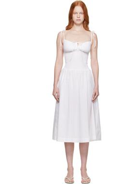 Danielle Guizio 女士 中长连衣裙 白色 Lura 连衣裙