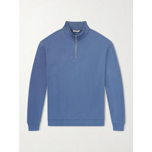 AURALEE 男士 SS26 卫衣 棉质半拉链运动衫