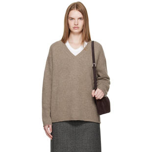棕色 Cecily Cashmere R2W 毛衣 Loose Neck 女士