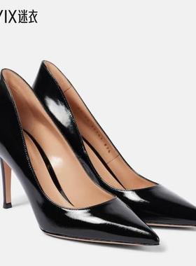 Gianvito Rossi 女款Ellipsis 85 漆皮浅口鞋 迷衣时尚