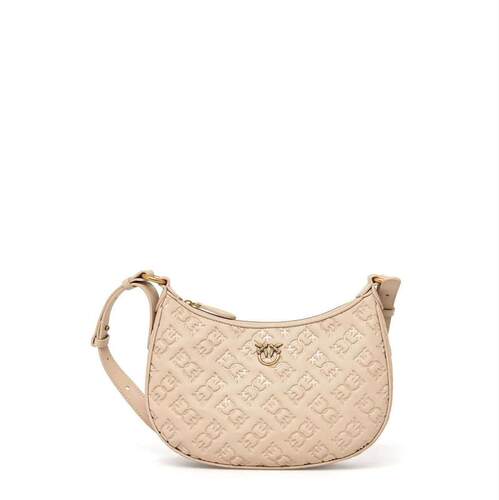 Pinko 品高 女士 SS25 单肩包 Pinko Love Logo 铭牌拉链