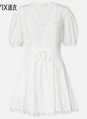 Ulla Johnson 女款Camila 刺绣棉质迷你连衣裙 迷衣时尚