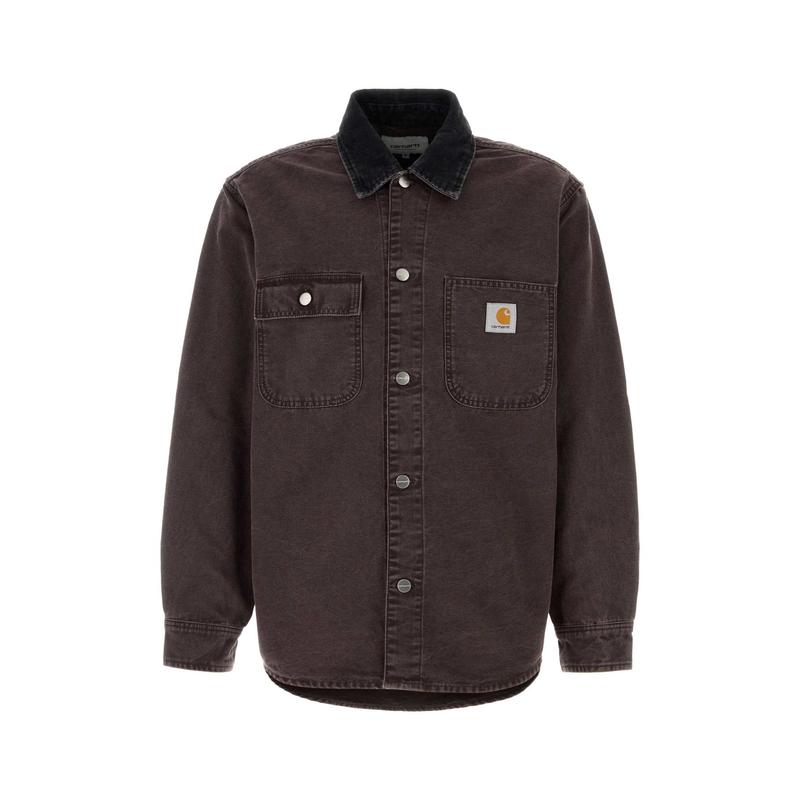 Carhartt WIP 男士 SS26 夹克 Mitch 棕色牛仔衬衫式夹克
