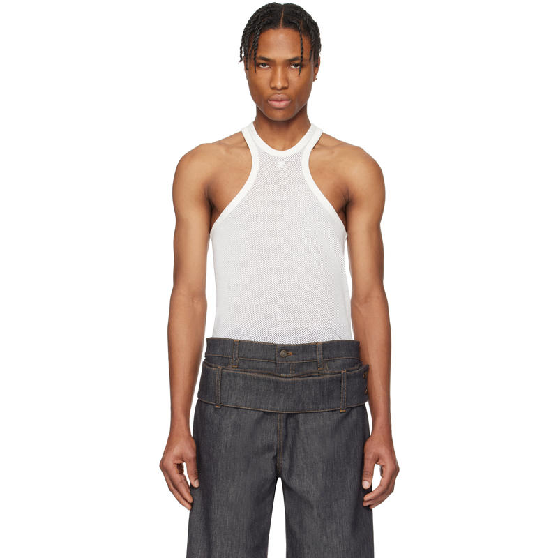 Courrèges 男士 背心 白色 Scuba Mesh 背心