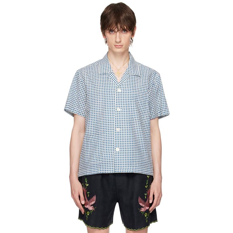 Bode 男士 衬衫 蓝色  白色 Hyannis 衬衫