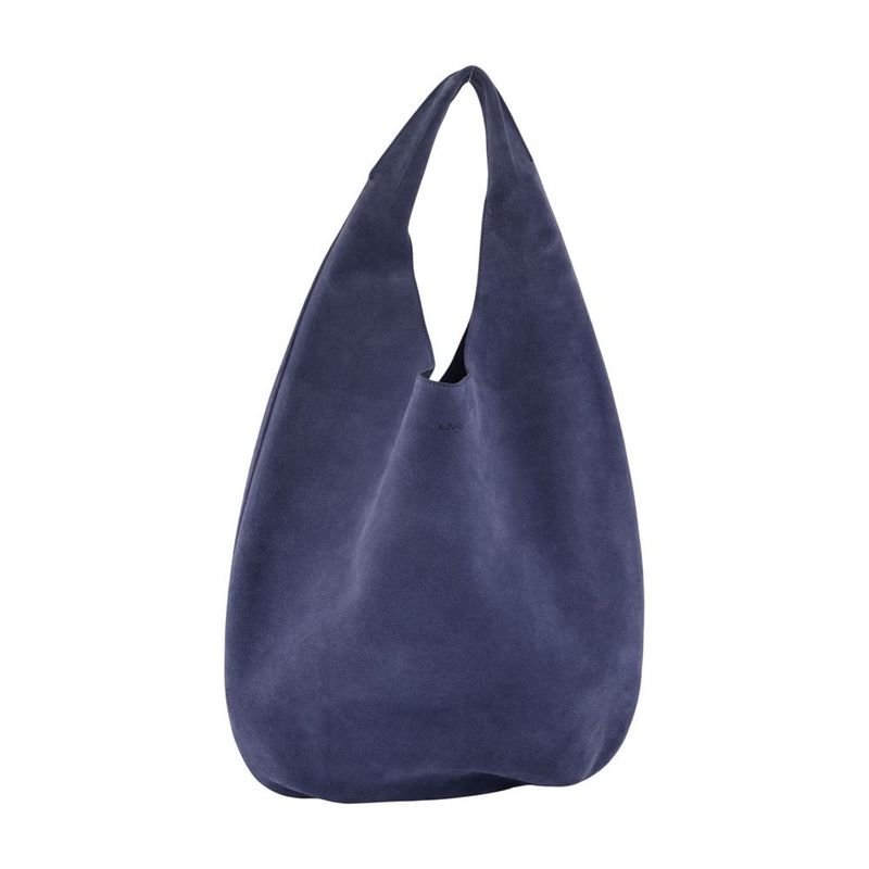 A.P.C. 女士 FW26 托特包 LE NEIGE 皮革蓝色购物袋 - 实物图
