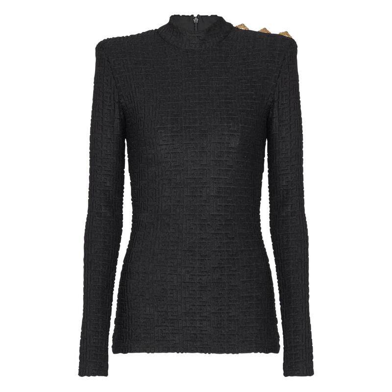 Balmain 女士 SS26 毛衣 黑色毛线衫