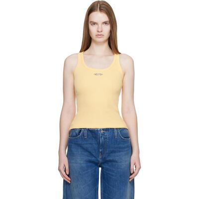 Casablanca 女士 背心 黄色 Corrosion Ribbed