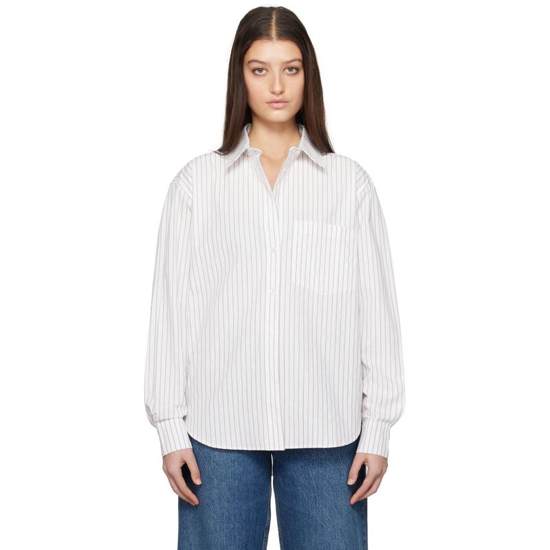 Anine Bing 女士 SS25 衬衫 白色 Braxton 衬衫