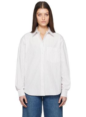 Anine Bing 女士 SS25 衬衫 白色 Braxton 衬衫