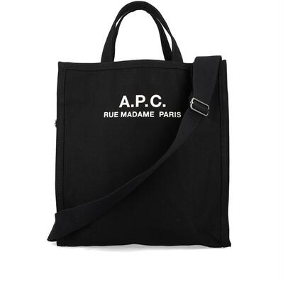 A.P.C. 男士 FW26 手提包 RECUPERATION 黑色棉手提手袋