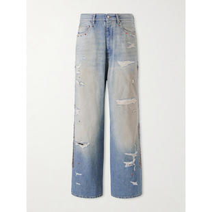 埃米尔 直筒磨破铆钉牛仔裤 男士 牛仔长裤 SS26 Amiri