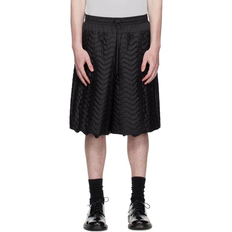 Toga 男士 短裤 黑色 Wave Quilting 短裤