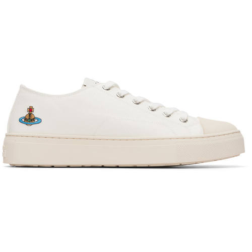 Vivienne Westwood 西太后 男士 运动鞋 白色 Low Top Plimsoll