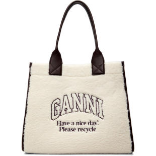托特包 女士 灰白色 Faux XXL Ganni Shearling 甘尼