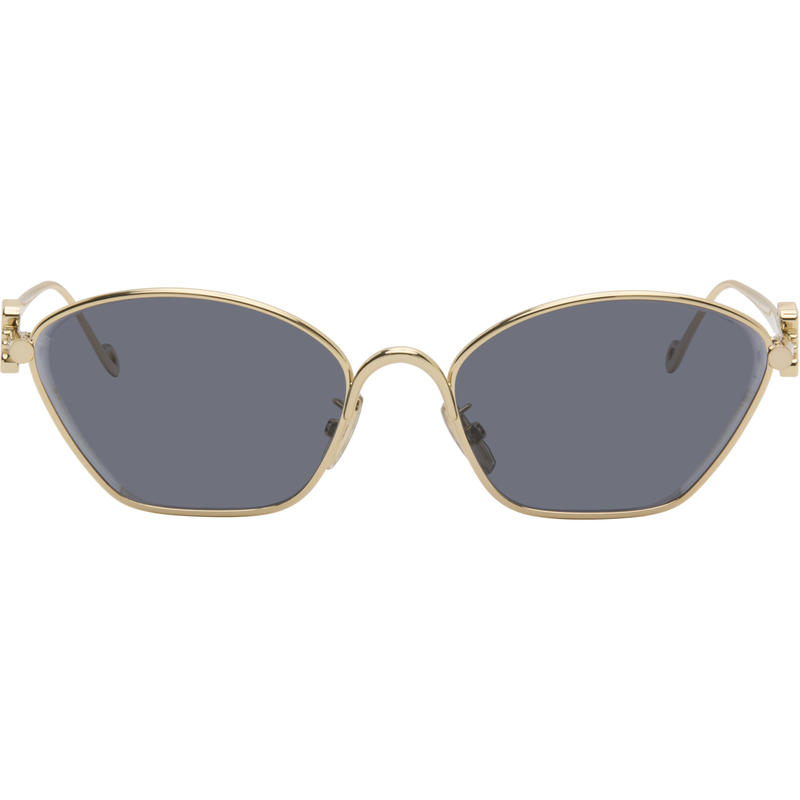 Loewe 男士 太阳镜 金色 Anagram Hexagonal Cat-Eye 太阳镜