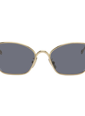Loewe 男士 太阳镜 金色 Anagram Hexagonal Cat-Eye 太阳镜