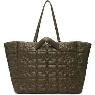 Ganni 甘尼 女士 托特包 卡其色 Quilted Re-Tech XXL