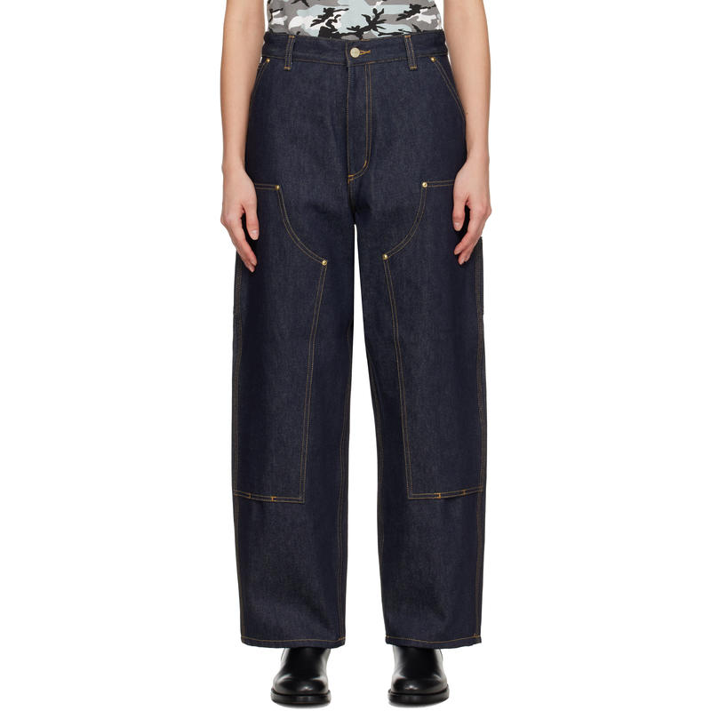 Carhartt WIP 女士 牛仔长裤 蓝色 Brandon Double Knee 牛仔裤