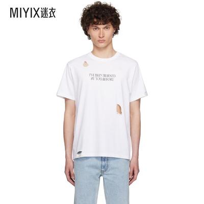 Coperni 男款白色 Disney 系列 Burned By You Before Boxy T 恤