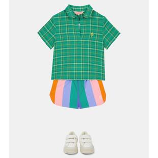 The Animals Observatory 中性（儿童） 短裤 Clam 条纹棉质童装