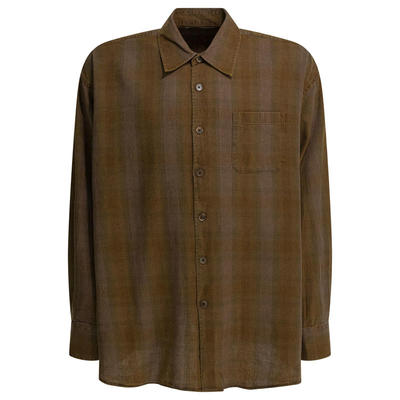 Our Legacy 男士 SS26 衬衫 BORROWED 棕色棉质