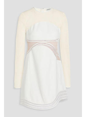 SIMKHAI 女士 短款连衣裙 Blaise 鱼网拼接绉纱迷你连衣裙