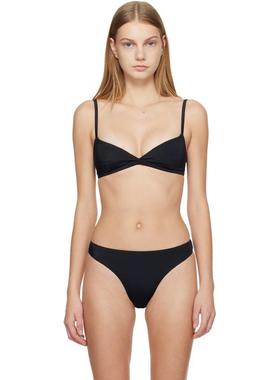 Matteau 女士 比基尼 黑色 Tri Crop 比基尼上装