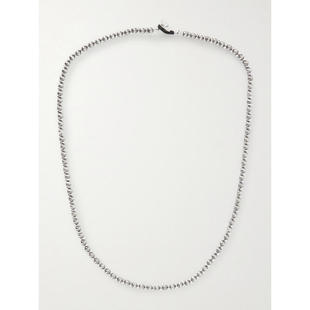 MIKIA 男士 SS26 项链/吊坠 银色赤铁矿珠饰项链