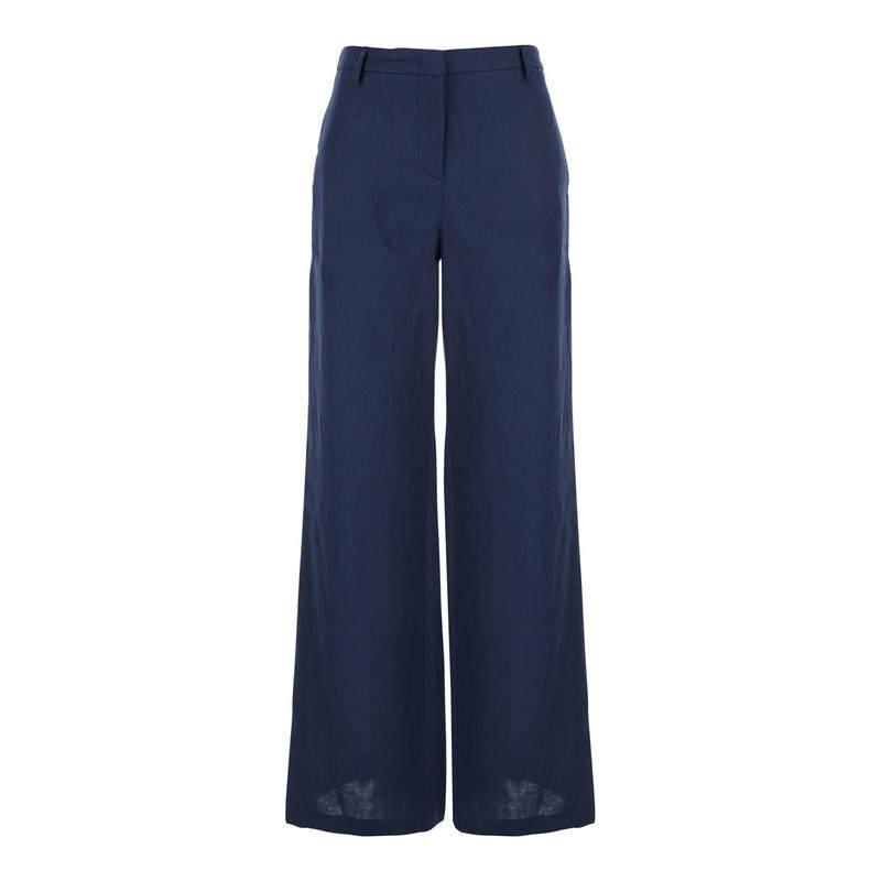 Plain 女士 SS25 长裤 蓝色高科技布织女士阔腿裤