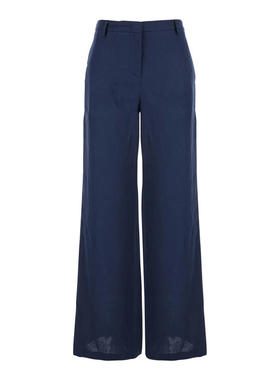 Plain 女士 SS25 长裤 蓝色高科技布织女士阔腿裤
