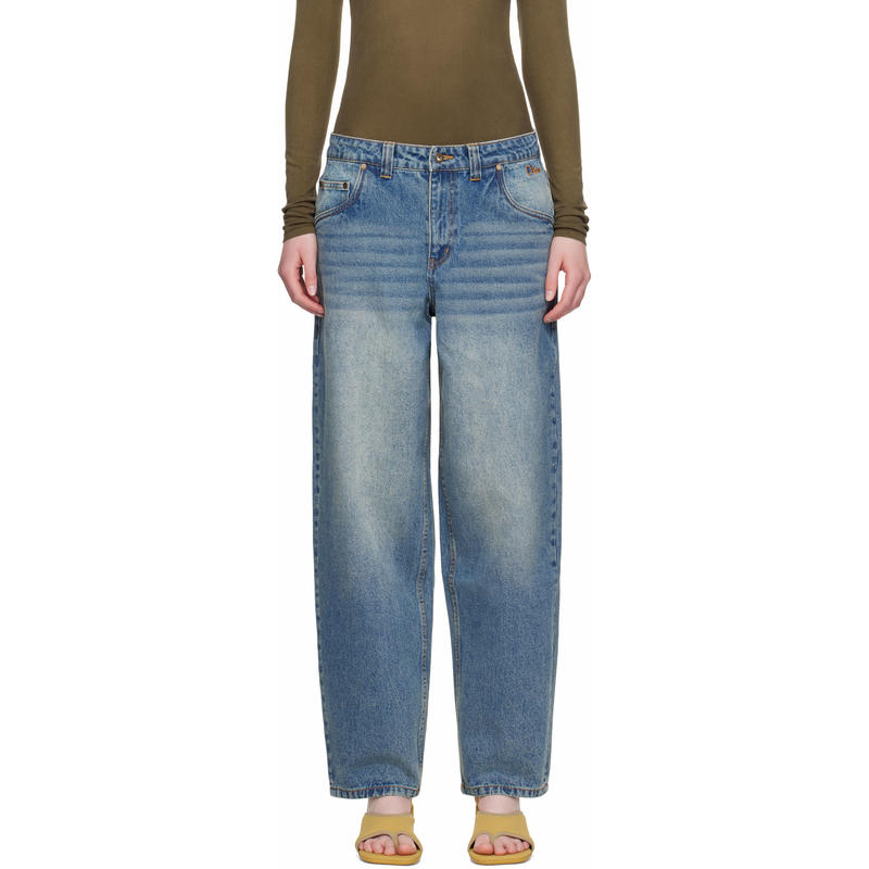Dime MTL 女士 牛仔长裤 蓝色 Classic Baggy 牛仔裤