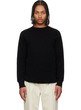 nanamica 七海之家 男士 卫衣 黑色 Crew Neck Thermal 针织衫