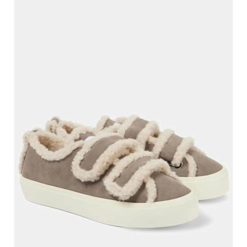 INUIKII 女士 运动鞋 皮毛饰边绒面革运动鞋