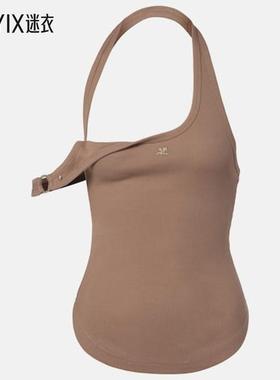 Courrèges 女款Undressed 90's 罗纹针织棉质上衣 迷衣时尚