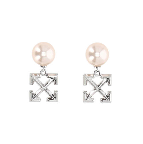 Off-White 女士 SS26 耳环 Bijoux 米白银色