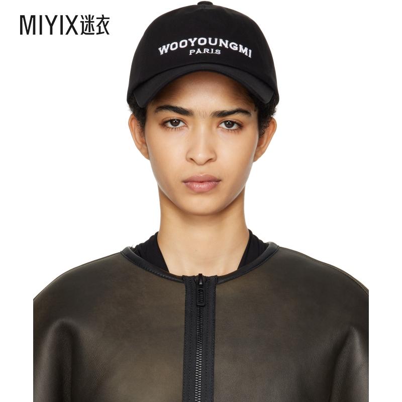 Wooyoungmi 女士黑色刺绣棒球帽 迷衣时尚
