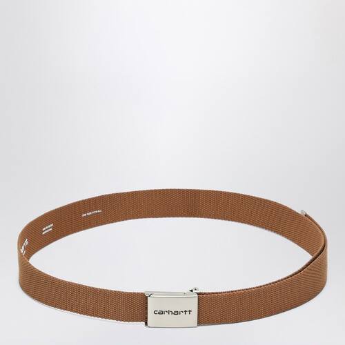 Carhartt WIP 卡哈特 男士 FW25 腰带 CHROME 卡扣棕色皮带