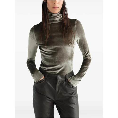 Lemaire 勒梅尔 女士 上衣 灰色 Fitted Stand Collar 高领衫