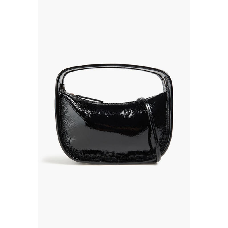 Staud 女士 手提包 Venice 褶皱漆皮手提包