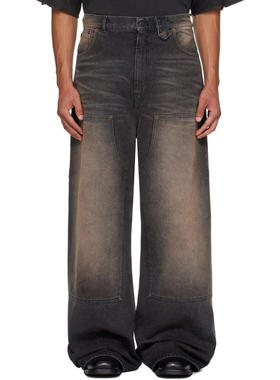 EGONLAB 男士 牛仔长裤 黑色  棕色 Baggy 牛仔裤