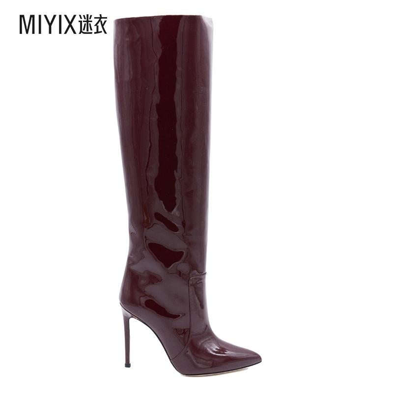 Paris Texas 女款深红色皮质靴子 迷衣时尚