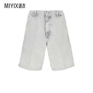 迷衣时尚 Carhartt 灰色牛仔单及膝短裤 WIP卡哈特 男款