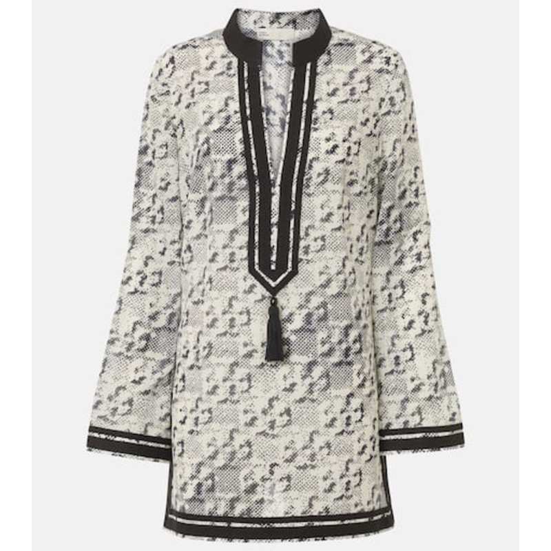 TORY BURCH汤丽柏绮 女士 上衣 印花真丝棉质长衫