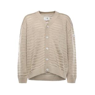 马丁·马吉拉 Margiela 男士 SS26 米色条纹 MM6 开衫 Maison