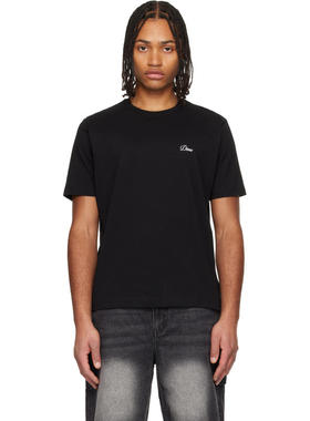 Dime MTL 男士 T恤 黑色 Cursive Small Logo T 恤