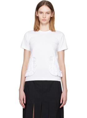 Comme des Garçons川久保玲 女士 秋冬新品 T恤 白色贴袋 T 恤
